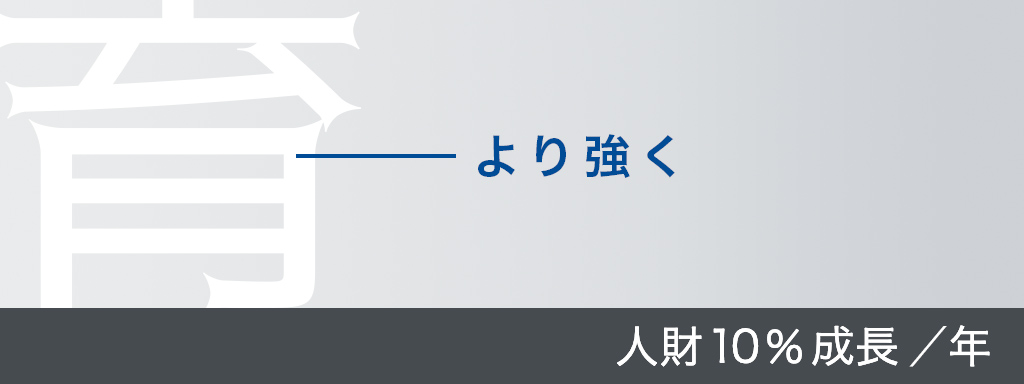 より強く 人財10％成長/年